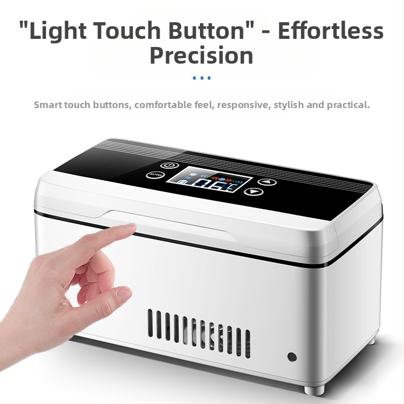 Преносим мини хладилник за инсулин за кола и дом, охлаждане 0-8°C, 12V, 10W, презареждащ се