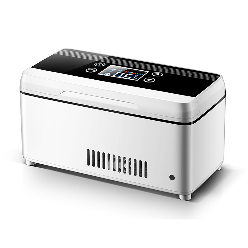 Преносим мини хладилник за инсулин за кола и дом, охлаждане 0-8°C, 12V, 10W, презареждащ се