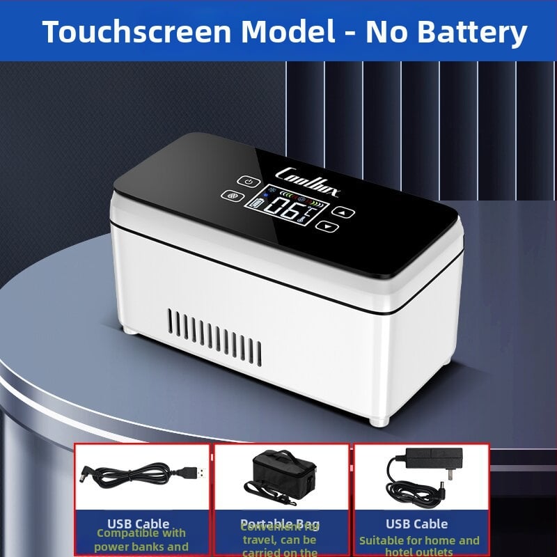 Преносим мини хладилник за инсулин за кола и дом, охлаждане 0-8°C, 12V, 10W, презареждащ се