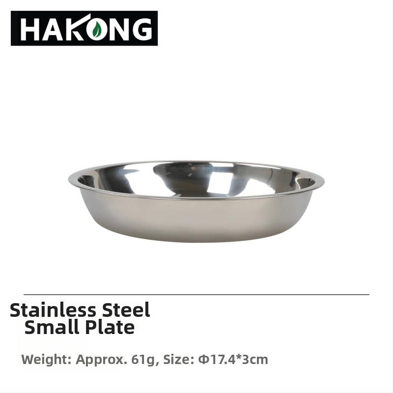 Harlem HALIN set jedál z nerezovej ocele na kempovanie, 18 dielov, prenosný pre 4+ osôb, s 10 taniermi a 8 miskami