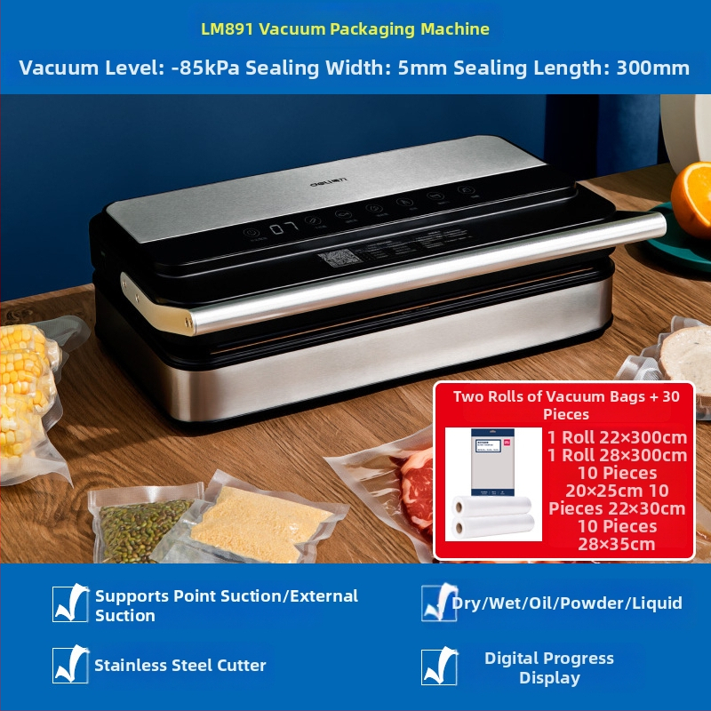 Vakuové baliace zariadenie 14891/14892 – ABS + nerezová oceľ, 120W, 220V, Vákuová funkcia, Model 14891