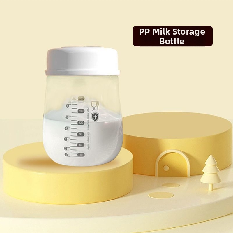 Fľaša na skladovanie materského mlieka z nerezovej ocele, rovné telo, štandardný priemer, s držadlom