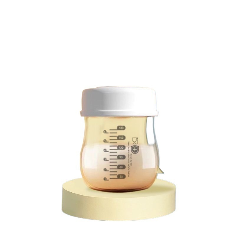 Rozsdamentes acélból készült anyatej tároló palack, egyenes test, standard átmérő, fogantyúval