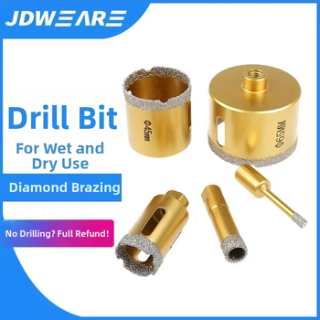 Vŕtanie do uhlovej brúsky – suché vŕtanie, multifunkčné pre mramor, vitro tehla, kameň, granit a dlaždice; kruhový; Materiál: Brazing