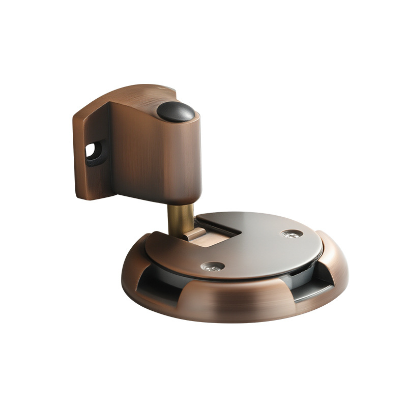 Подов държач за врата с всмукване, автоматично управление, цинкова сплав, електроплакирано покритие, монтиран на пода, модерен стил