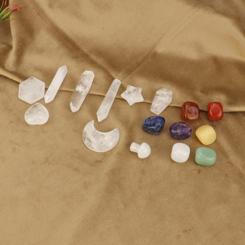 Σετ λίθων για γιόγκα chakras — agat, γυαλισμένα, φυσικό υλικό, φυσική προέλευση, με σχήμα