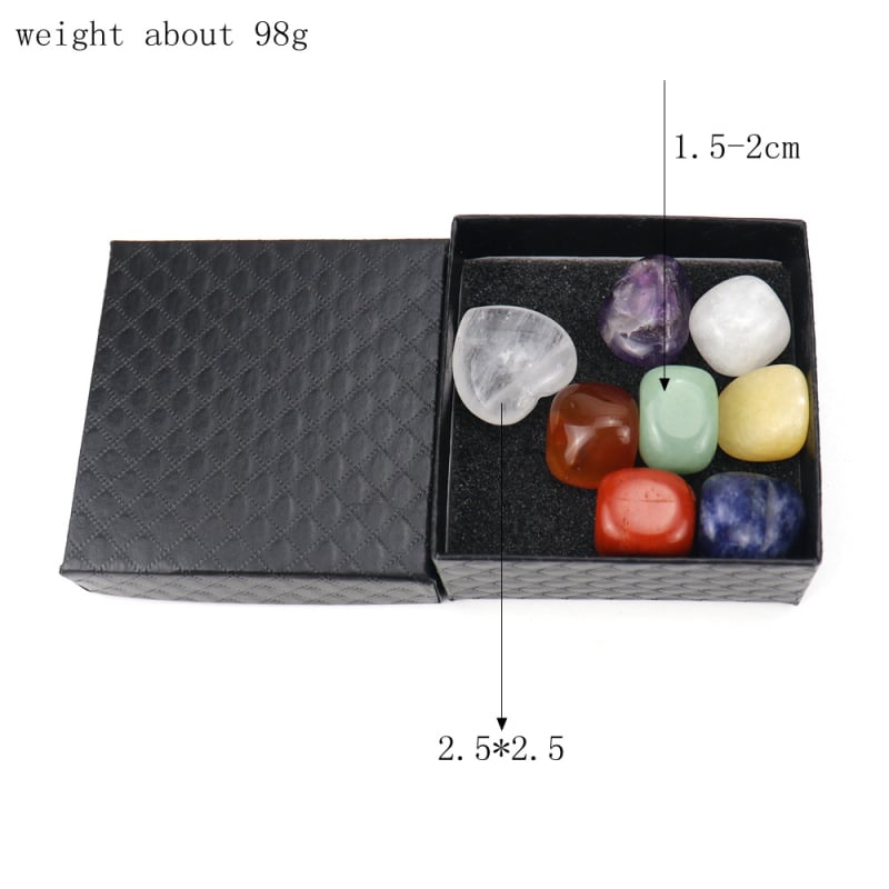 Σετ λίθων για γιόγκα chakras — agat, γυαλισμένα, φυσικό υλικό, φυσική προέλευση, με σχήμα