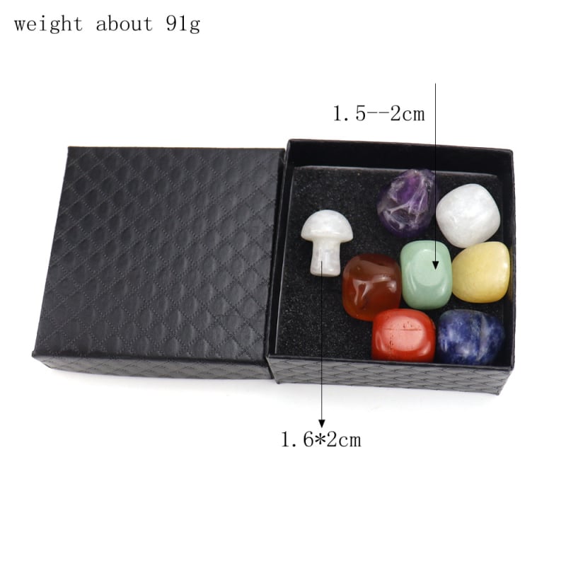 Σετ λίθων για γιόγκα chakras — agat, γυαλισμένα, φυσικό υλικό, φυσική προέλευση, με σχήμα