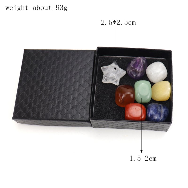 Σετ λίθων για γιόγκα chakras — agat, γυαλισμένα, φυσικό υλικό, φυσική προέλευση, με σχήμα