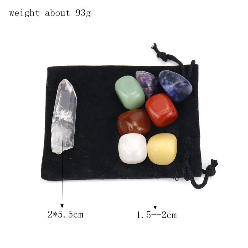Σετ λίθων για γιόγκα chakras — agat, γυαλισμένα, φυσικό υλικό, φυσική προέλευση, με σχήμα