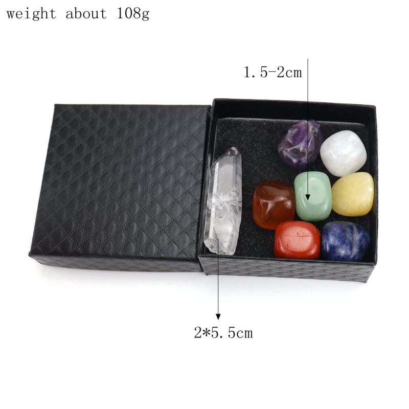 Σετ λίθων για γιόγκα chakras — agat, γυαλισμένα, φυσικό υλικό, φυσική προέλευση, με σχήμα