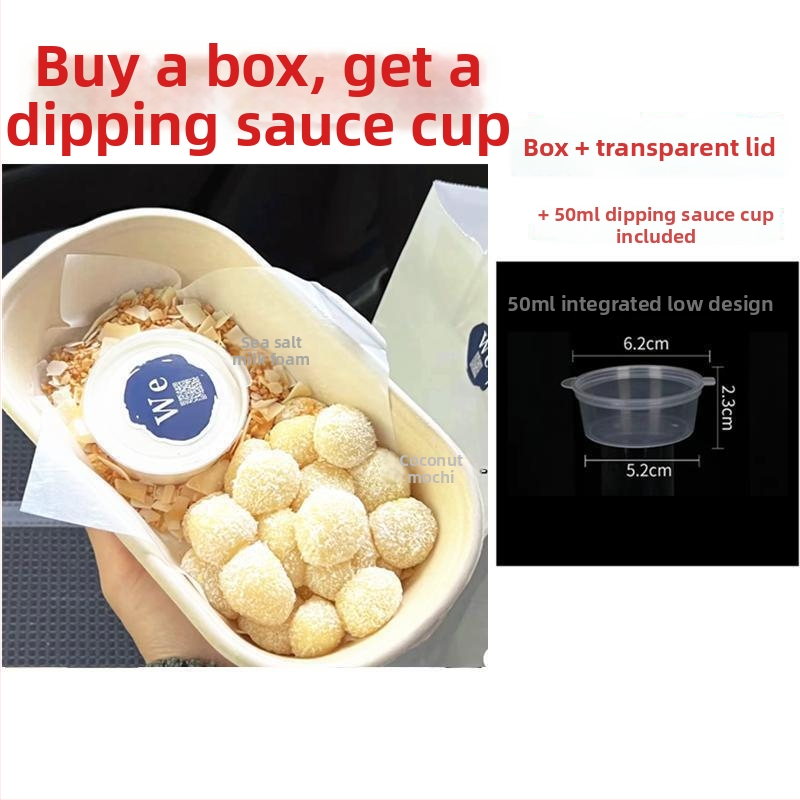 Krabica na mochI s dvomi priehradkami z celulózovej hmoty, mrazuvzdorná, s priehradkou na omáčku na namáčanie