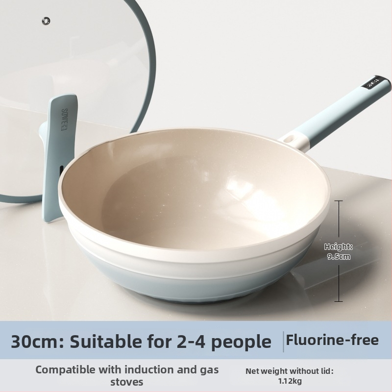 Wok s titanovým sputterovaným povrchom, nepriľnavý, hliníková zliatina, hĺbka 13 cm, hmotnosť 1,8 kg, model TTC001