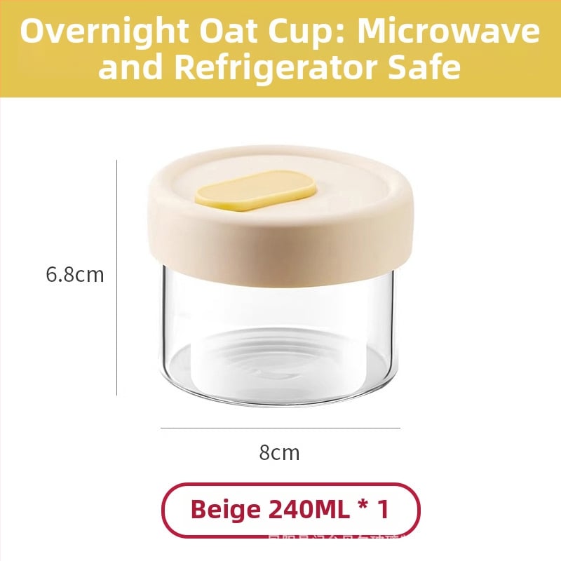 Боросиликатно стъклено бурканче за супи – хранително качество, за съхранение и замразяване на супа, подходящо за микровълнова фурна, кръгла форма, капак с уплътнение