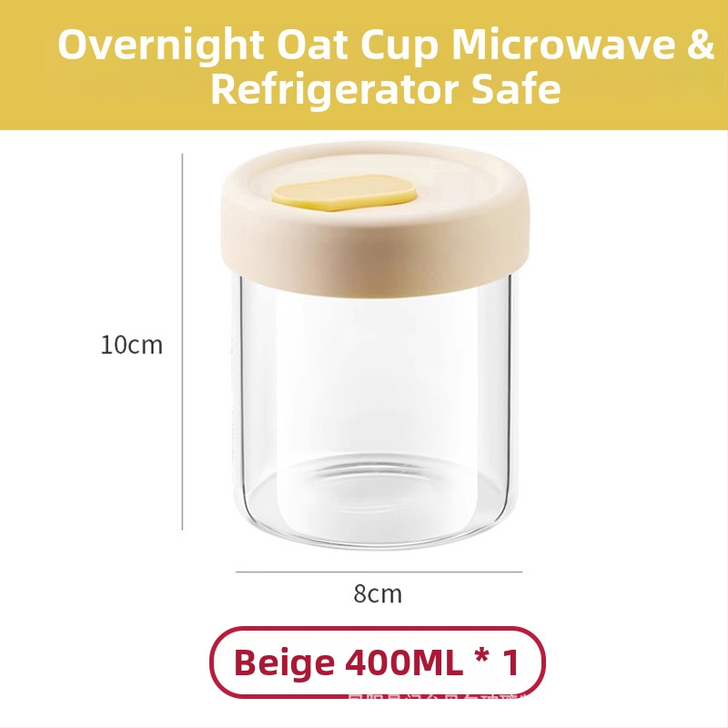 Боросиликатно стъклено бурканче за супи – хранително качество, за съхранение и замразяване на супа, подходящо за микровълнова фурна, кръгла форма, капак с уплътнение