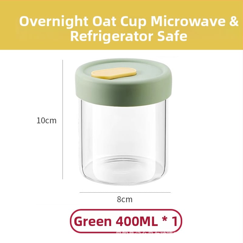 Боросиликатно стъклено бурканче за супи – хранително качество, за съхранение и замразяване на супа, подходящо за микровълнова фурна, кръгла форма, капак с уплътнение