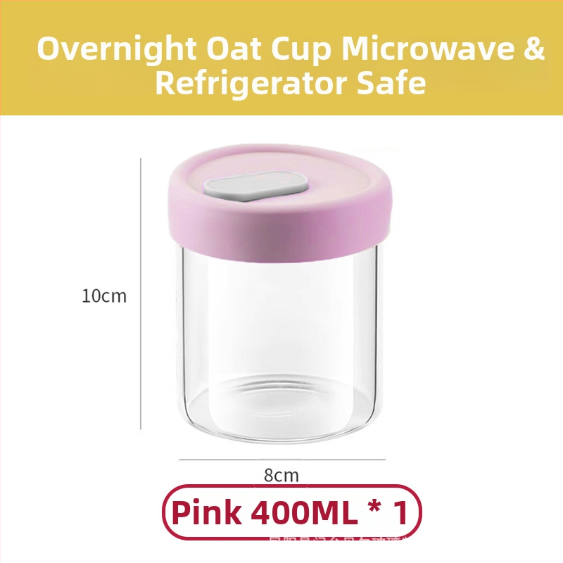 Боросиликатно стъклено бурканче за супи – хранително качество, за съхранение и замразяване на супа, подходящо за микровълнова фурна, кръгла форма, капак с уплътнение