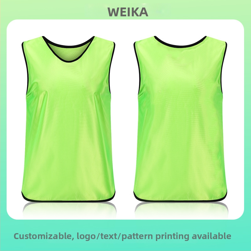 Team-building vesty pre dospelých a deti, polyesterové tréningové vesty na futbal a basketbal, s tlačenými grafikami a veľkosťami písma