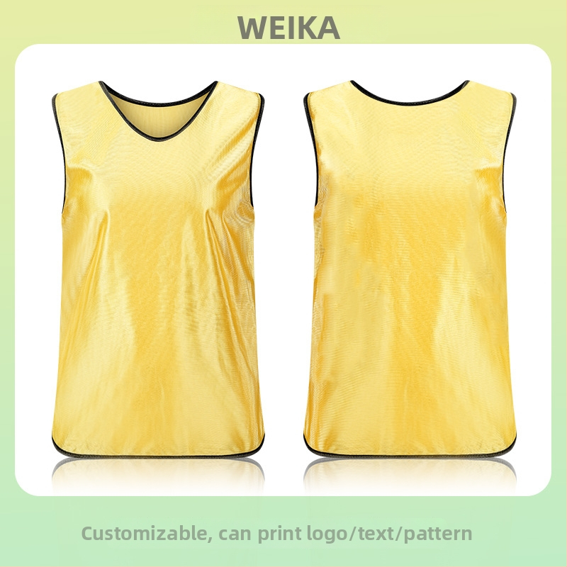 Team-building vesty pre dospelých a deti, polyesterové tréningové vesty na futbal a basketbal, s tlačenými grafikami a veľkosťami písma