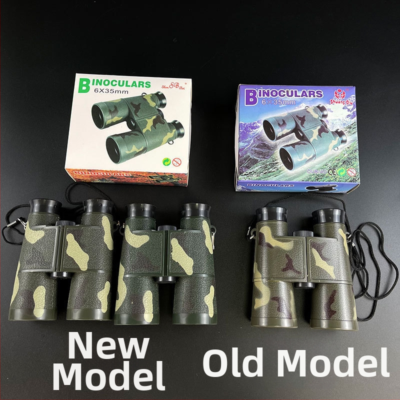 Detské binokulárne ďalekohľady s maskovacím vzorom, model 6×35, plastová konštrukcia