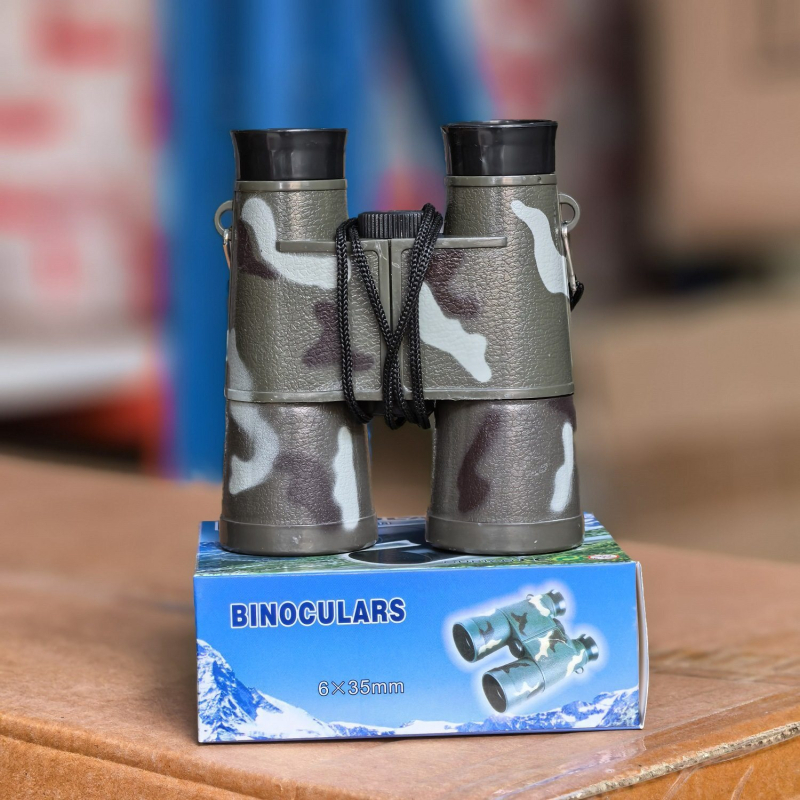 Детски бинокли с камуфлажен дизайн, модел 6x35, пластмасов корпус