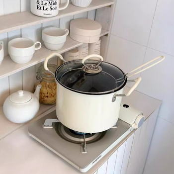 Πολυλειτουργική κατσαρόλα για τηγάνισμα και βράσιμο, από επεξεργασμένο σίδηρο, γυάλινο καπάκι, αντικολλητική επίστρωση, μοντέλο NYZGD