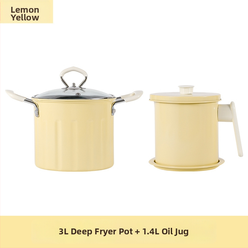 Viacúčelový hrniec na fritovanie a varenie, z rafinovaného železa, sklenené veko, nepřilnavý povrch, model NYZGD