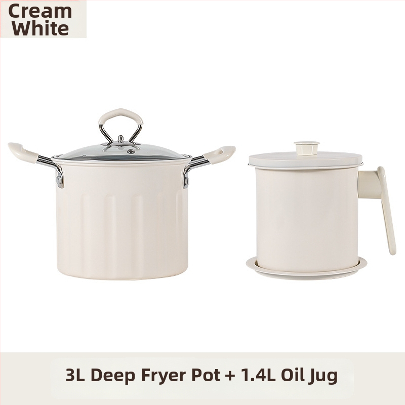 Viacúčelový hrniec na fritovanie a varenie, z rafinovaného železa, sklenené veko, nepřilnavý povrch, model NYZGD