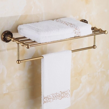 Držač ručnika od bakra, brušena površina, moderni minimalistički stil, dvodijelni komplet, Mutual Leap