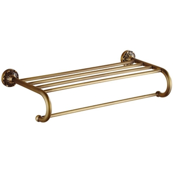 Držač ručnika od bakra, brušena površina, moderni minimalistički stil, dvodijelni komplet, Mutual Leap