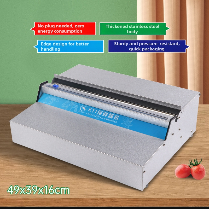 Mașină manuală de ambalat fructe cu folie alimentară, sigilare și tăietor de folie