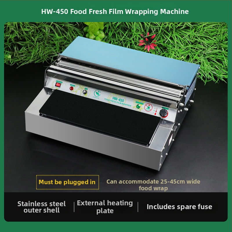 Mașină manuală de ambalat fructe cu folie alimentară, sigilare și tăietor de folie