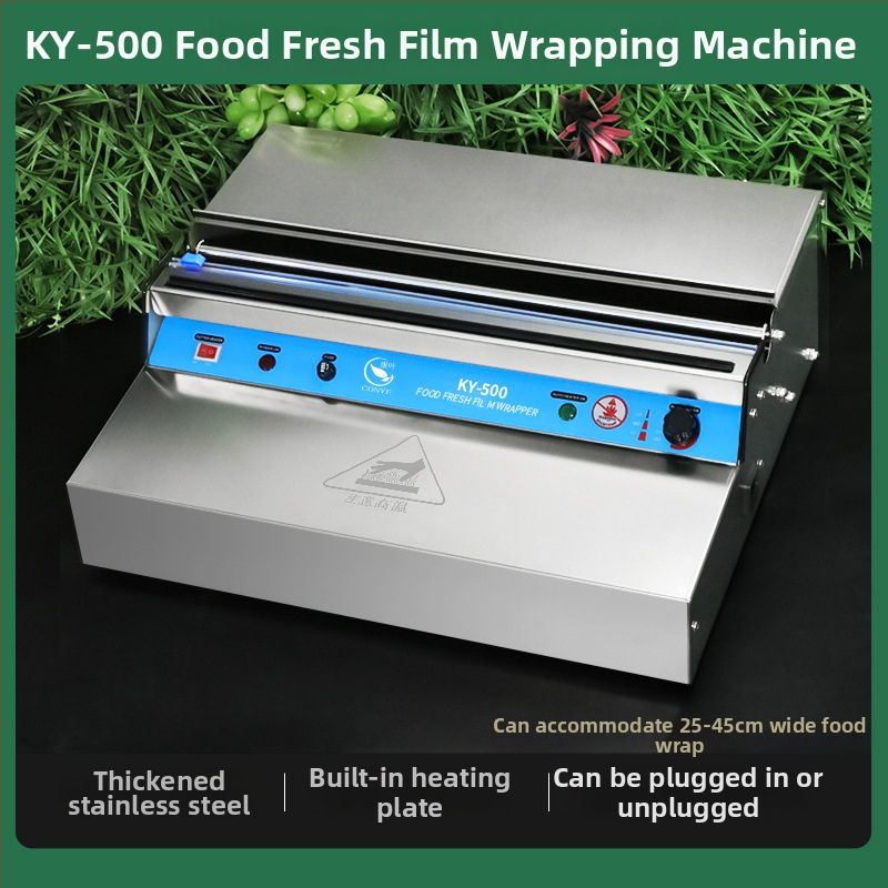 Mașină manuală de ambalat fructe cu folie alimentară, sigilare și tăietor de folie