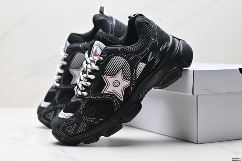 Pantofi de alergare – Unisex, închidere cu șireturi, talpă Goodyear, partea superioară din piele de vițel + țesătură, căptușeală PU