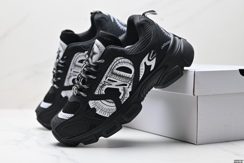 Pantofi de alergare – Unisex, închidere cu șireturi, talpă Goodyear, partea superioară din piele de vițel + țesătură, căptușeală PU