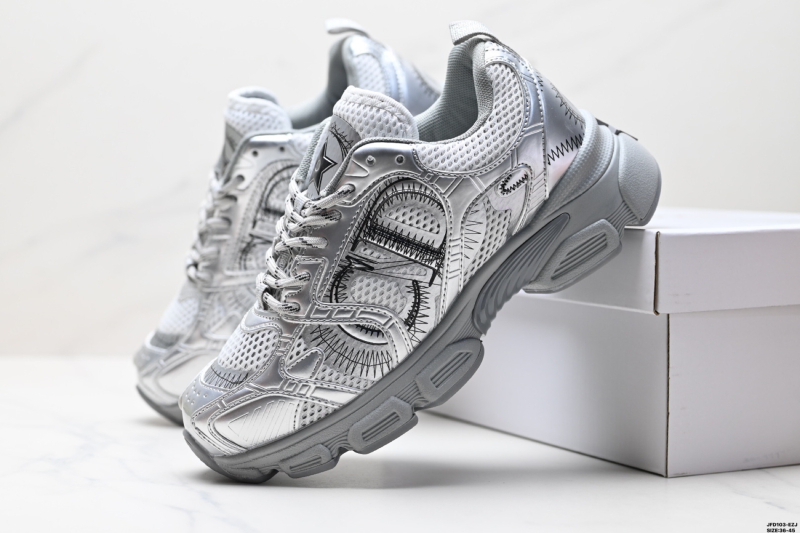 Pantofi de alergare – Unisex, închidere cu șireturi, talpă Goodyear, partea superioară din piele de vițel + țesătură, căptușeală PU