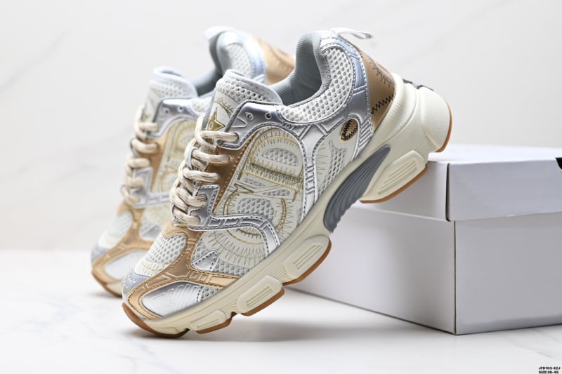 Pantofi de alergare – Unisex, închidere cu șireturi, talpă Goodyear, partea superioară din piele de vițel + țesătură, căptușeală PU