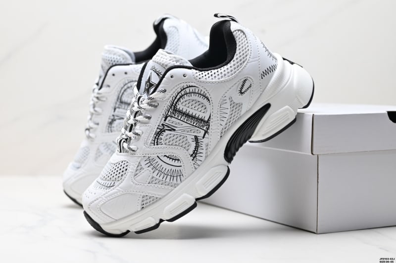 Pantofi de alergare – Unisex, închidere cu șireturi, talpă Goodyear, partea superioară din piele de vițel + țesătură, căptușeală PU