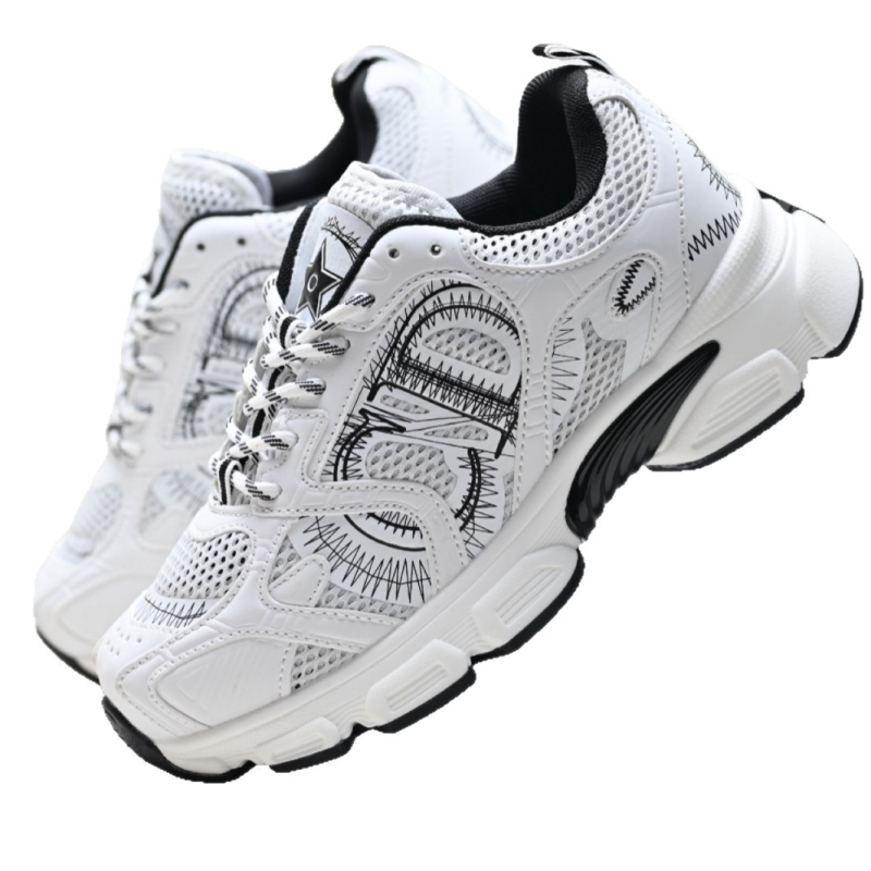 Pantofi de alergare – Unisex, închidere cu șireturi, talpă Goodyear, partea superioară din piele de vițel + țesătură, căptușeală PU