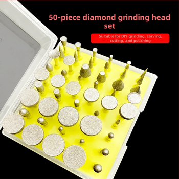 Diamantová brúsna ihla na rezbárstvo jade – škrabanie, brúsenie, vŕtanie, DIY remeslá, gravírovanie; nástroj s veľkou hlavou na brúske; Yunbei, 20 000 rpm, pre iné materiály, pre brúsne disky