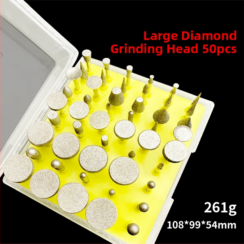 Diamantová brúsna ihla na rezbárstvo jade – škrabanie, brúsenie, vŕtanie, DIY remeslá, gravírovanie; nástroj s veľkou hlavou na brúske; Yunbei, 20 000 rpm, pre iné materiály, pre brúsne disky