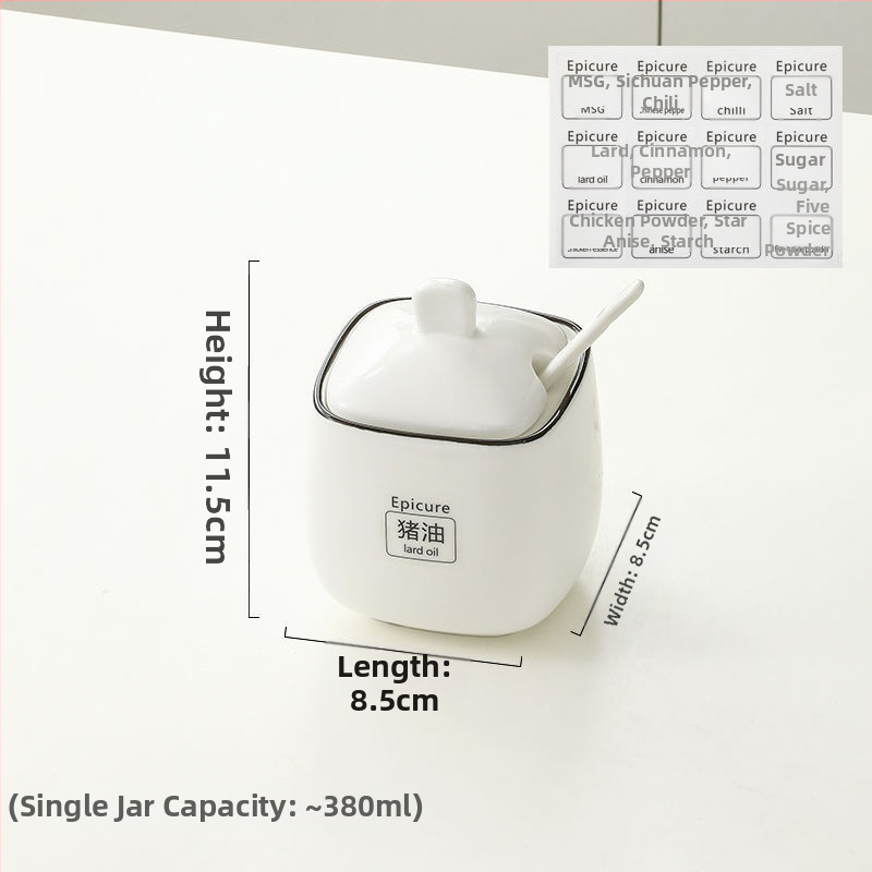 Kerámia fűszers tartó készlet — könnyű luxus stílus, anyag kerámia, testreszabás nélkül