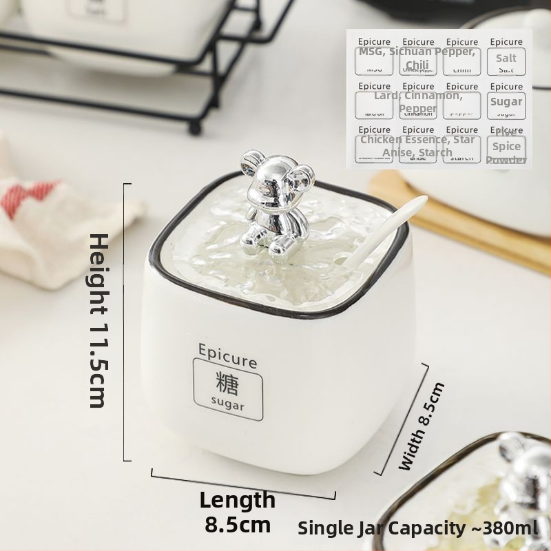 Kerámia fűszers tartó készlet — könnyű luxus stílus, anyag kerámia, testreszabás nélkül