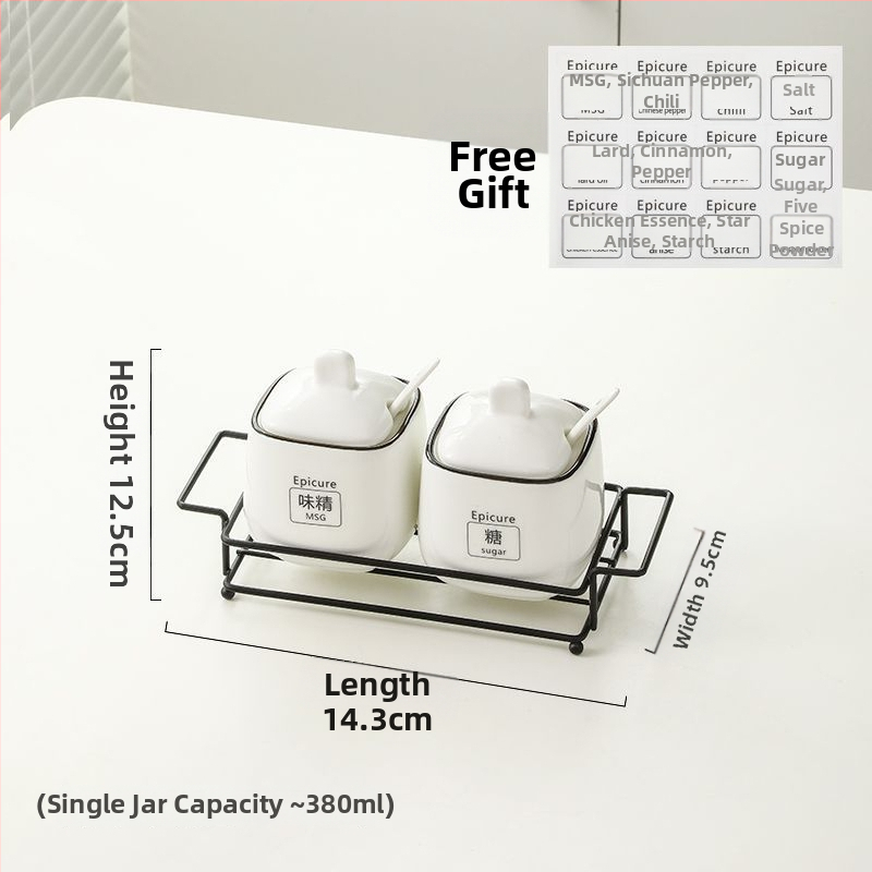 Kerámia fűszers tartó készlet — könnyű luxus stílus, anyag kerámia, testreszabás nélkül