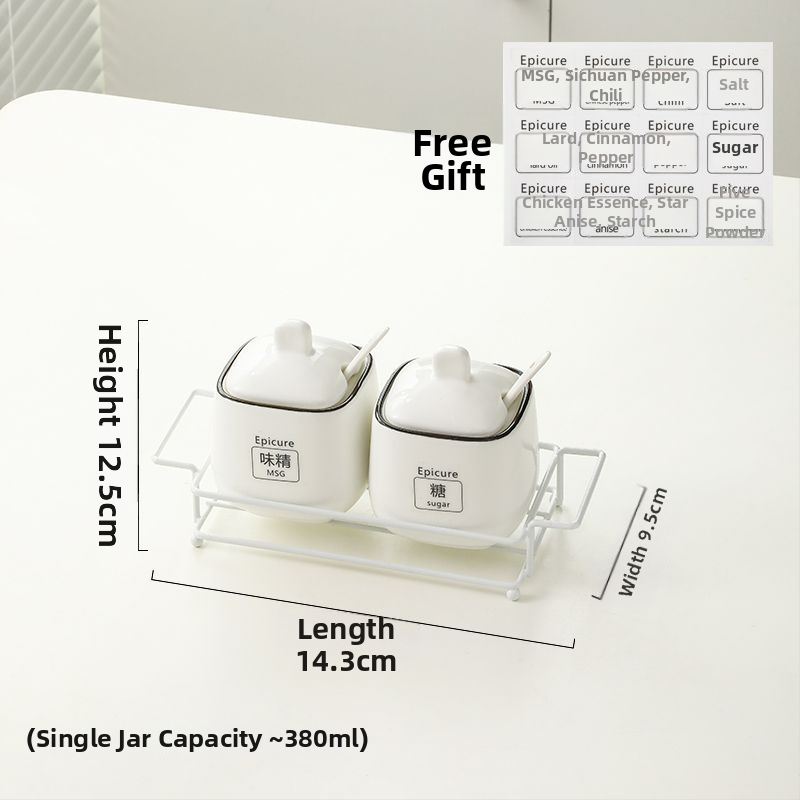 Kerámia fűszers tartó készlet — könnyű luxus stílus, anyag kerámia, testreszabás nélkül