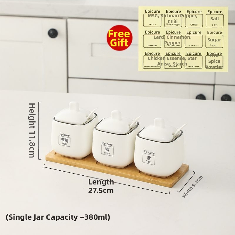 Kerámia fűszers tartó készlet — könnyű luxus stílus, anyag kerámia, testreszabás nélkül