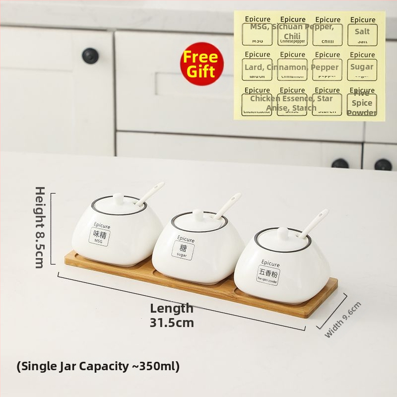 Kerámia fűszers tartó készlet — könnyű luxus stílus, anyag kerámia, testreszabás nélkül