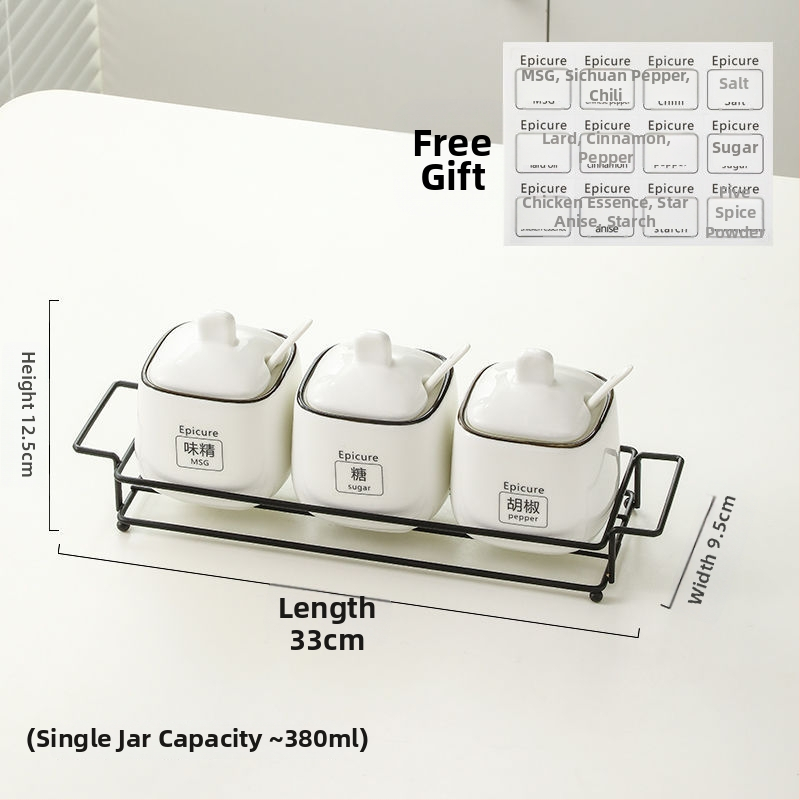 Kerámia fűszers tartó készlet — könnyű luxus stílus, anyag kerámia, testreszabás nélkül