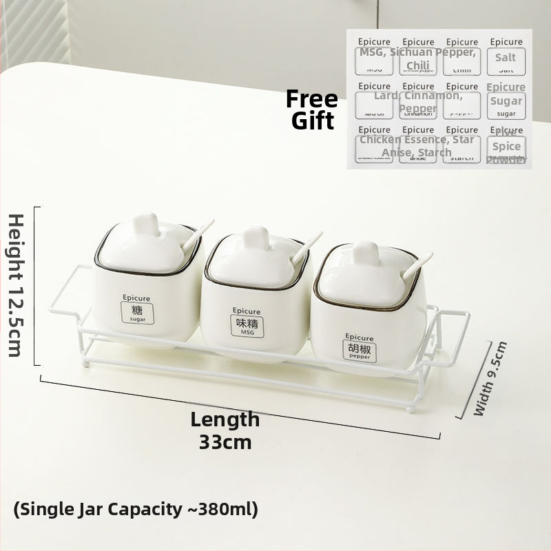 Kerámia fűszers tartó készlet — könnyű luxus stílus, anyag kerámia, testreszabás nélkül