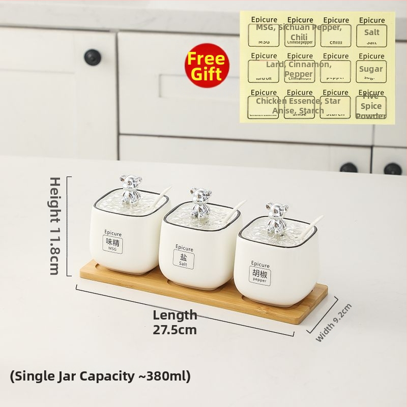 Kerámia fűszers tartó készlet — könnyű luxus stílus, anyag kerámia, testreszabás nélkül